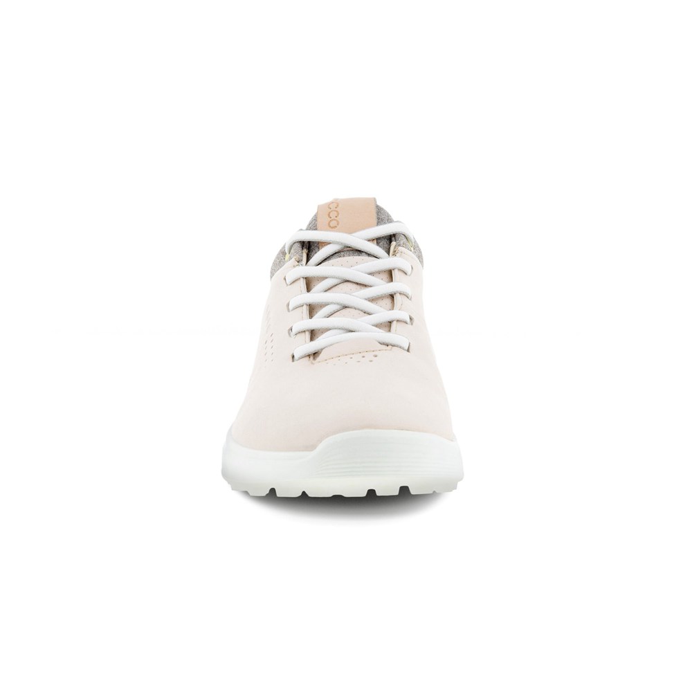 Womens Golf Shoes - ECCO S-Three Spikelesss - Beige - 9352DXCTU